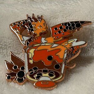 Thai Tea With Boba Dragon - Enamel Pin - Bubble Tea Dragon